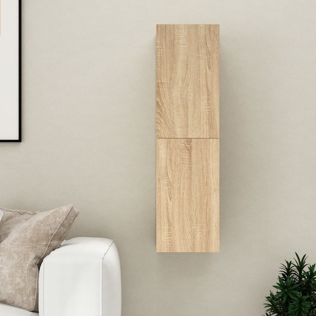 Tv-meubel 30,5x30x110 cm bewerkt hout sonoma eikenkleurig