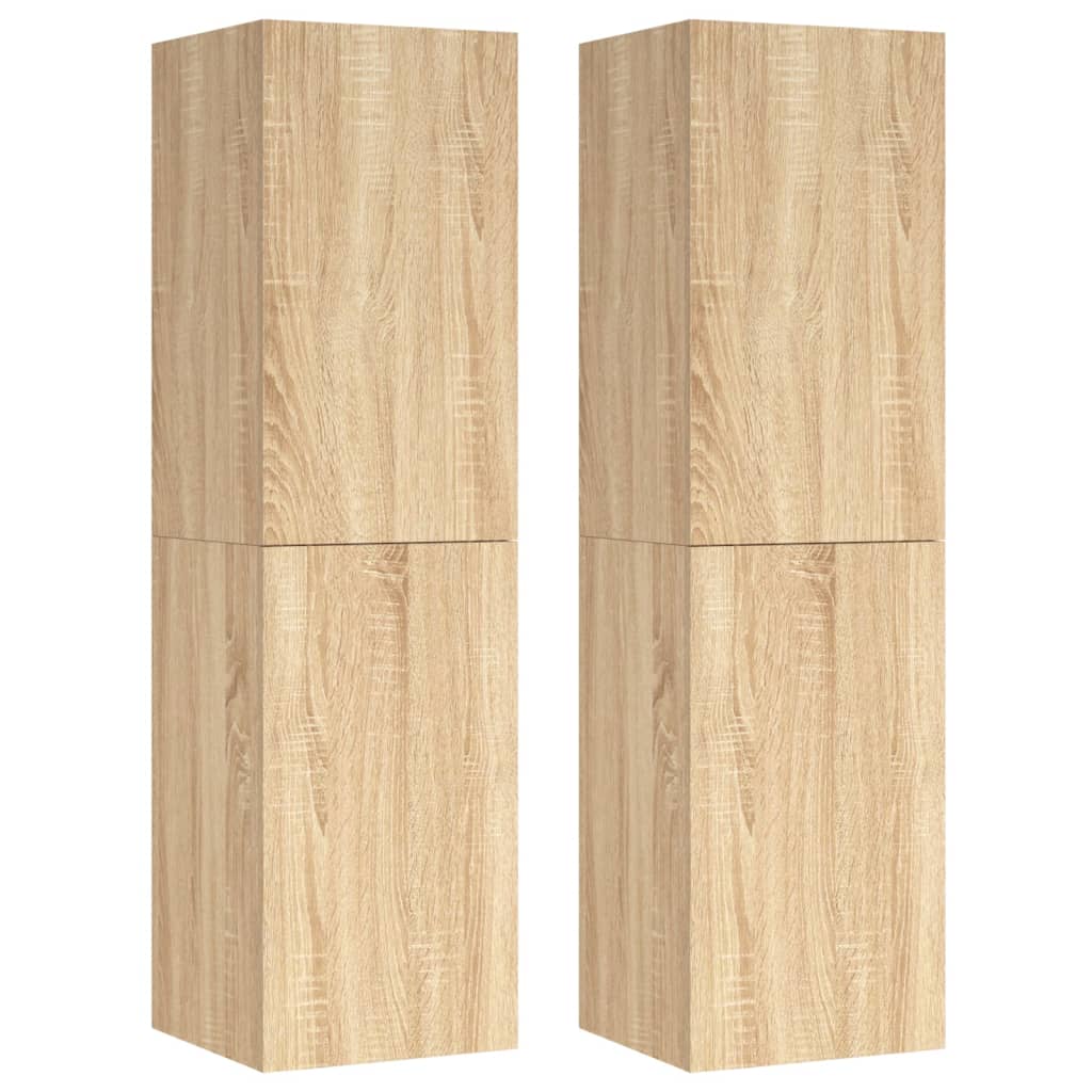 Tv-meubels 2 st 30,5x30x110 cm bewerkt hout sonoma eikenkleurig