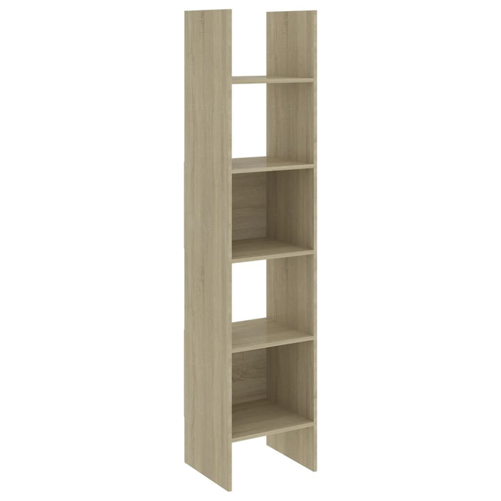 Boekenkast 40x35x180 cm bewerkt hout sonoma eikenkleurig