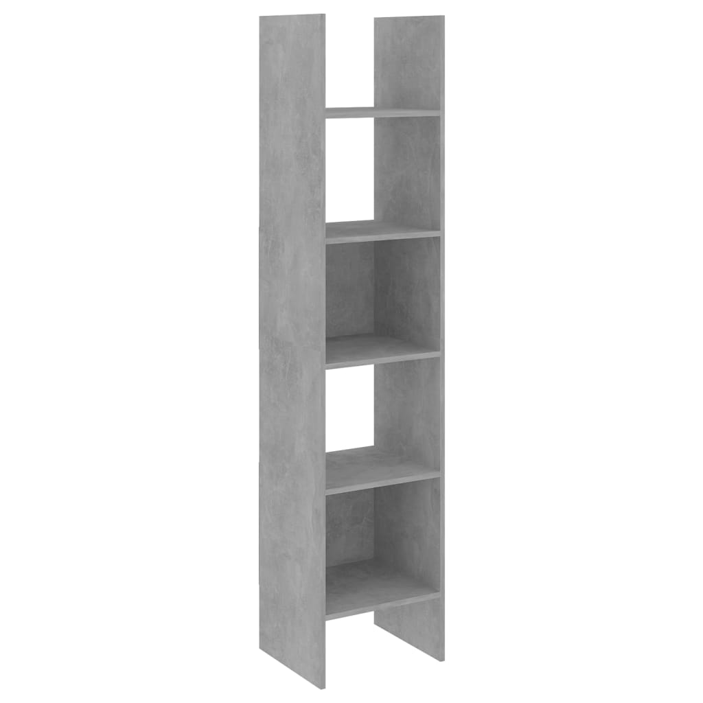 Boekenkast 40x35x180 cm bewerkt hout betongrijs