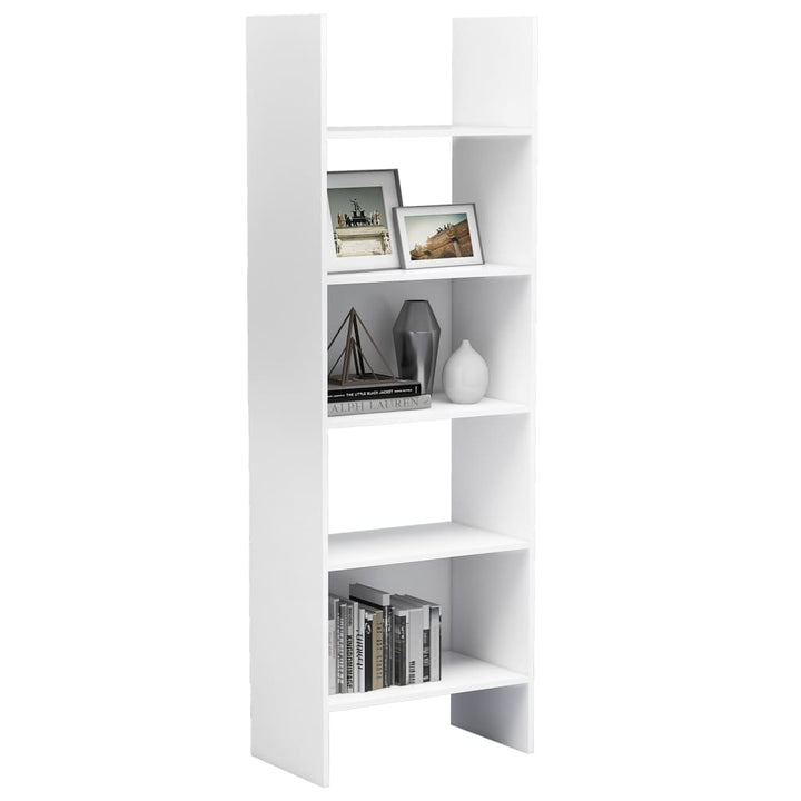 Boekenkast 60x35x180 cm bewerkt hout wit