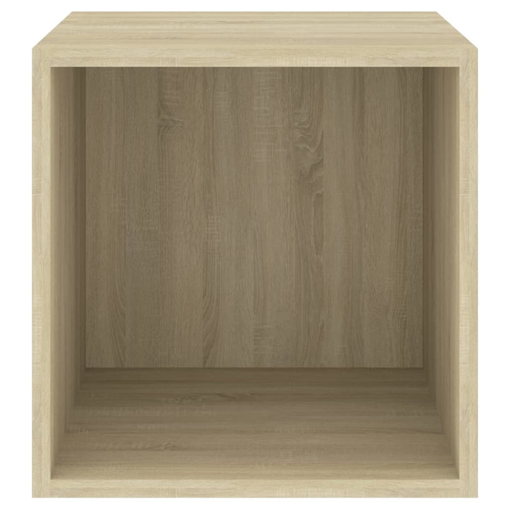 Wandkasten 4 st 37x37x37 cm bewerkt hout sonoma eikenkleurig