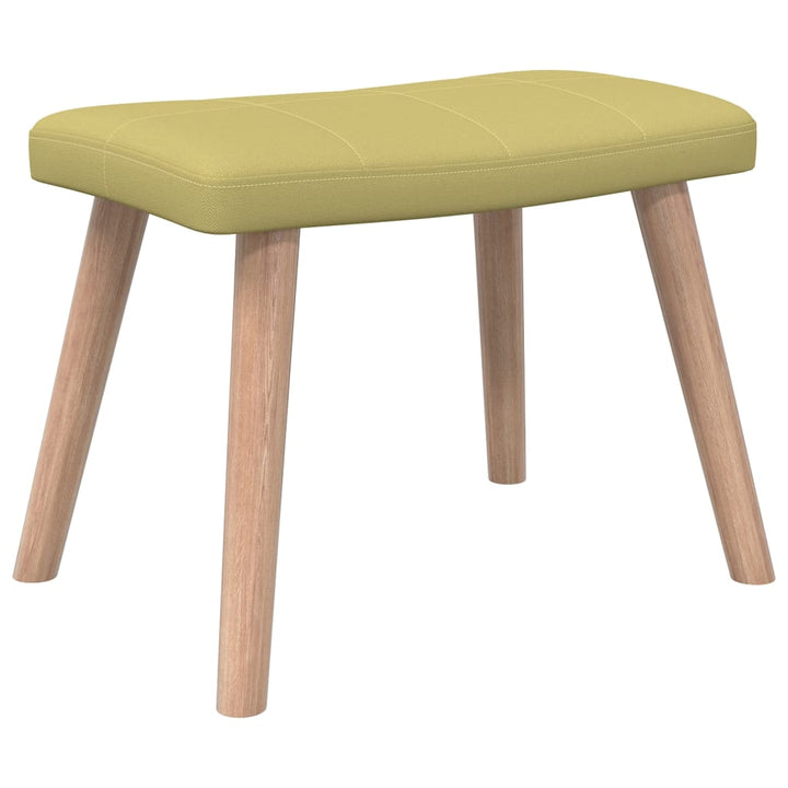 Relaxstoel met voetenbank stof groen