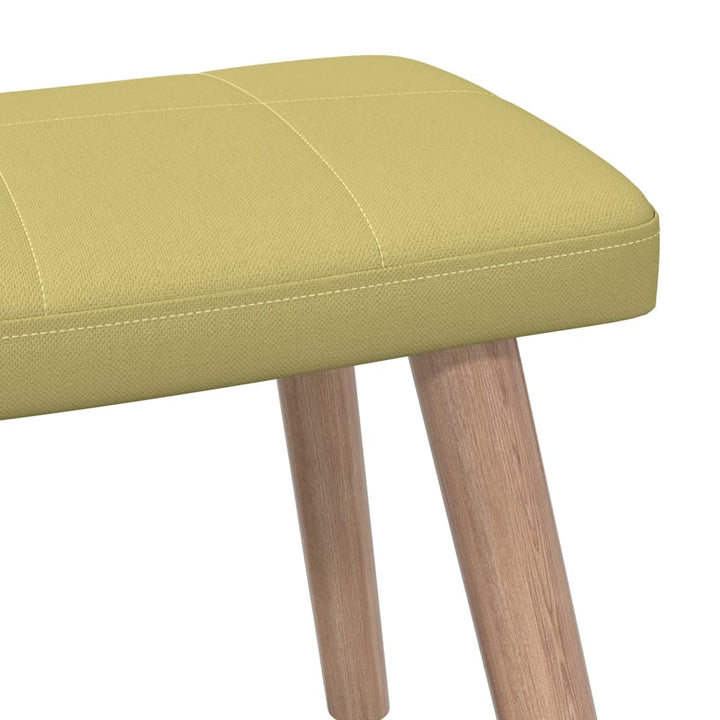 Relaxstoel met voetenbank stof groen