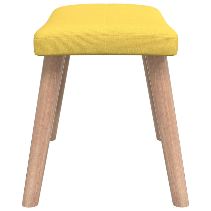 Relaxstoel met voetenbank stof mosterdgeel