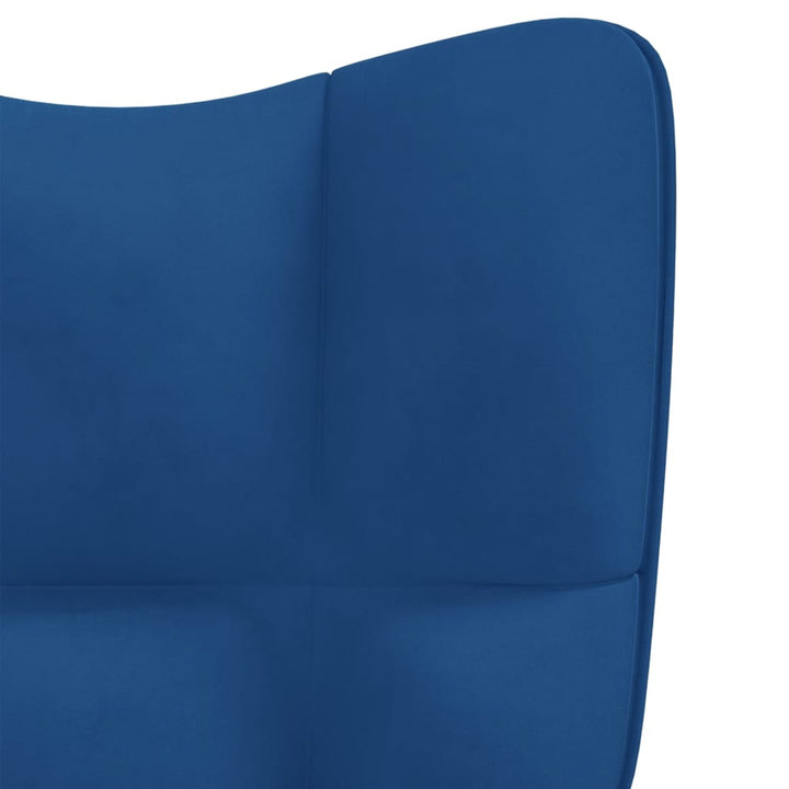 Relaxstoel fluweel blauw