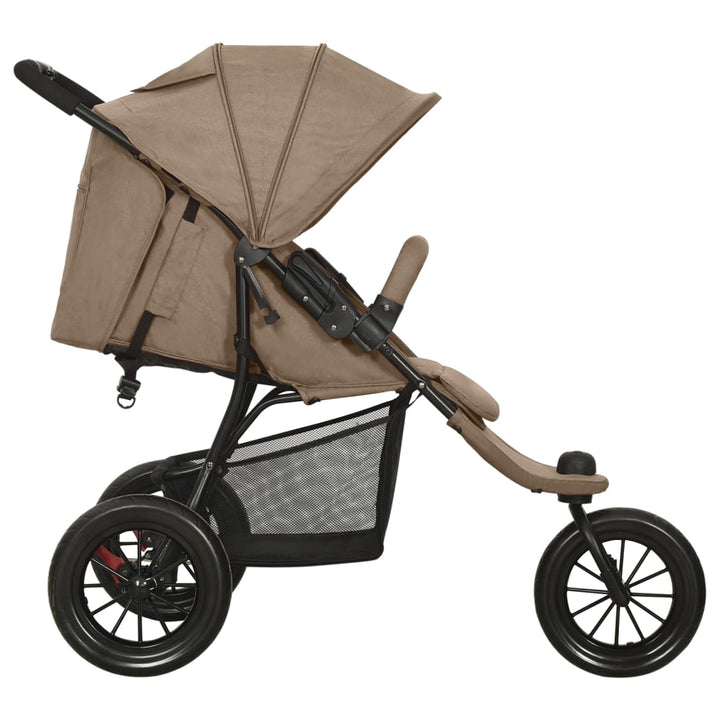 Kinderwagen staal taupe