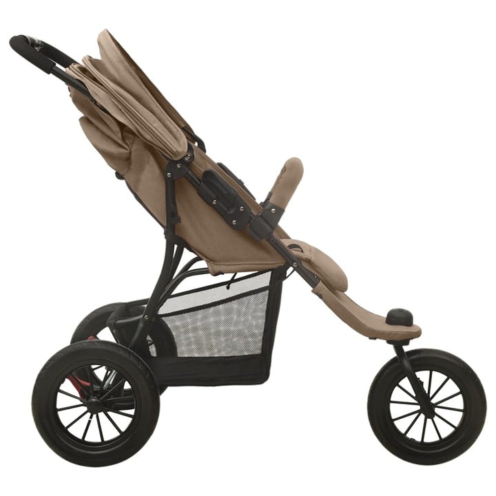 Kinderwagen staal taupe