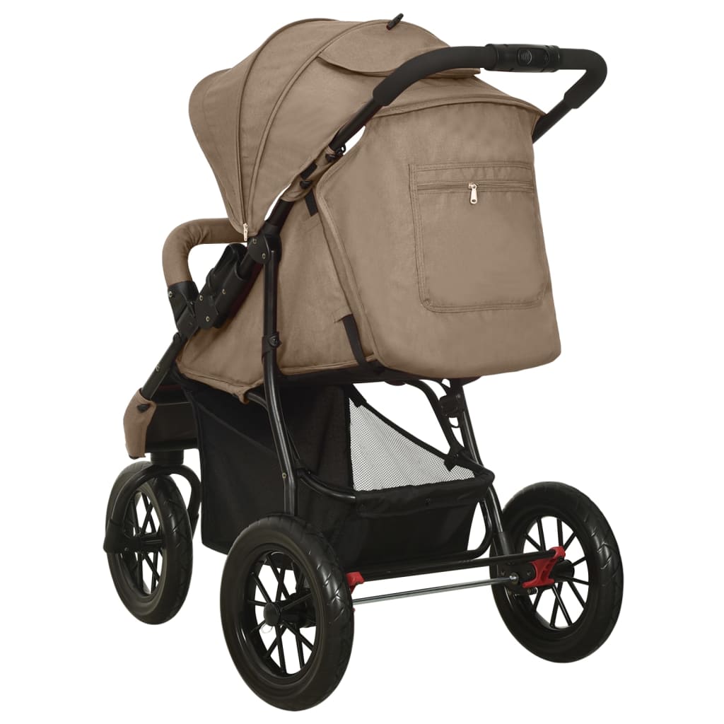 Kinderwagen staal taupe