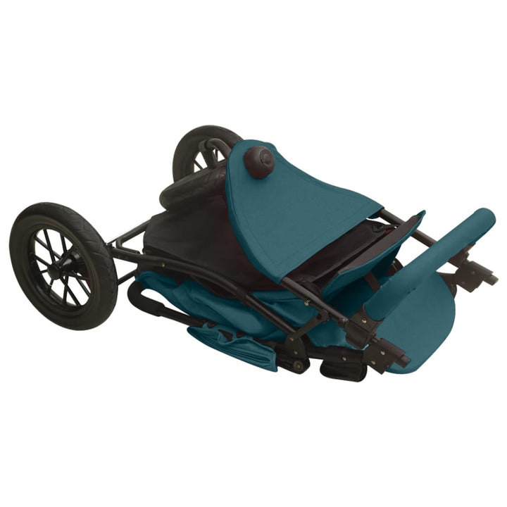 Kinderwagen staal groen