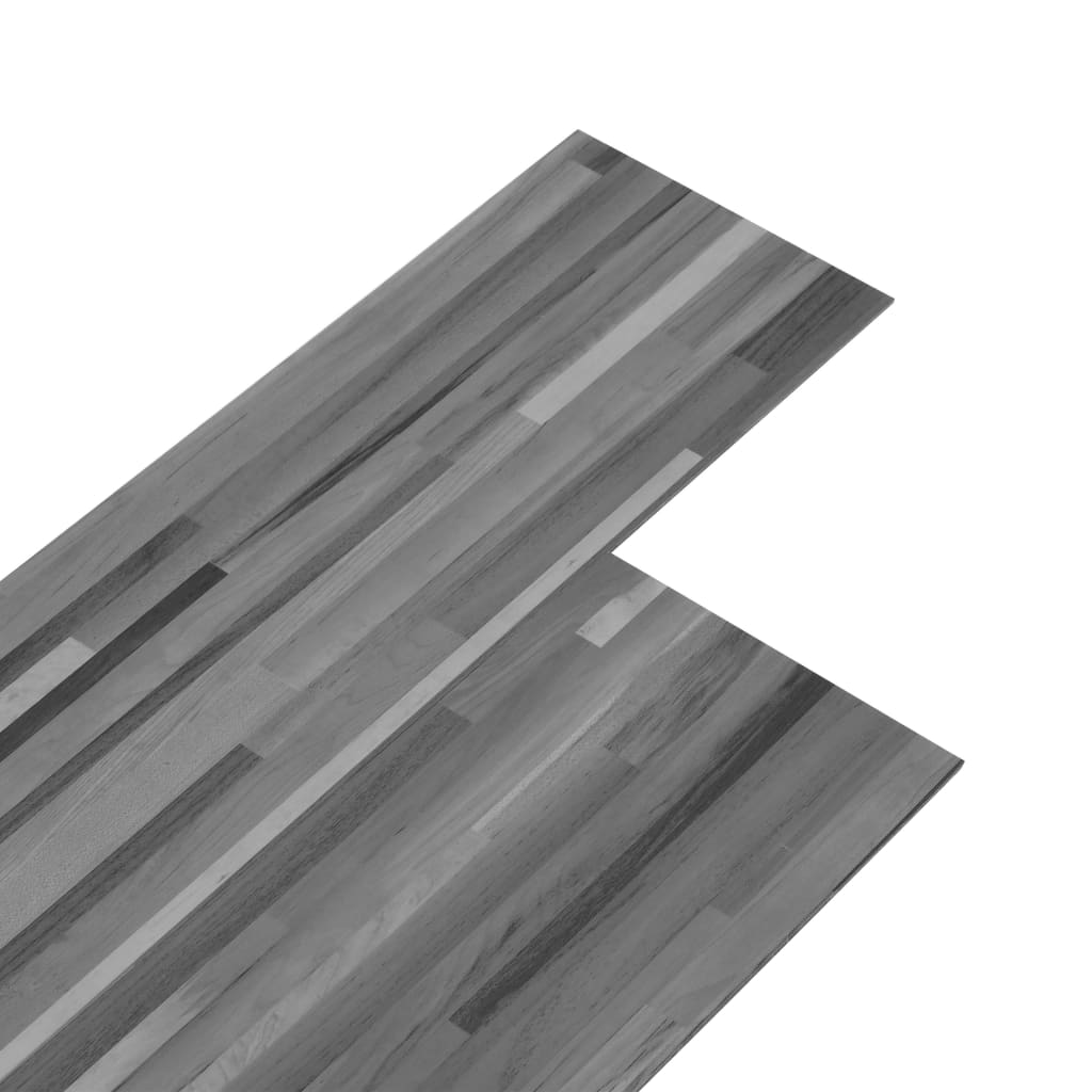 Vloerplanken zelfklevend 5,21 m² 2 mm PVC gestreept grijs