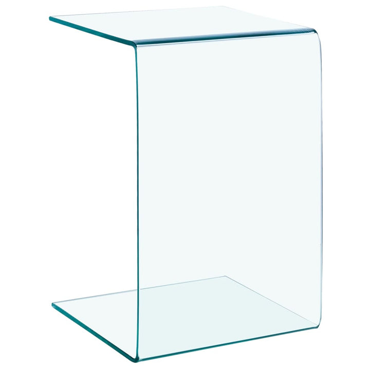 Bijzettafel 40x40x60 cm gehard glas