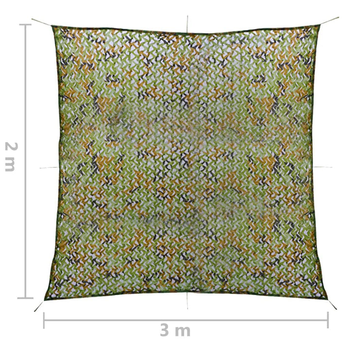 Camouflagenet met opbergtas 2x3 m groen