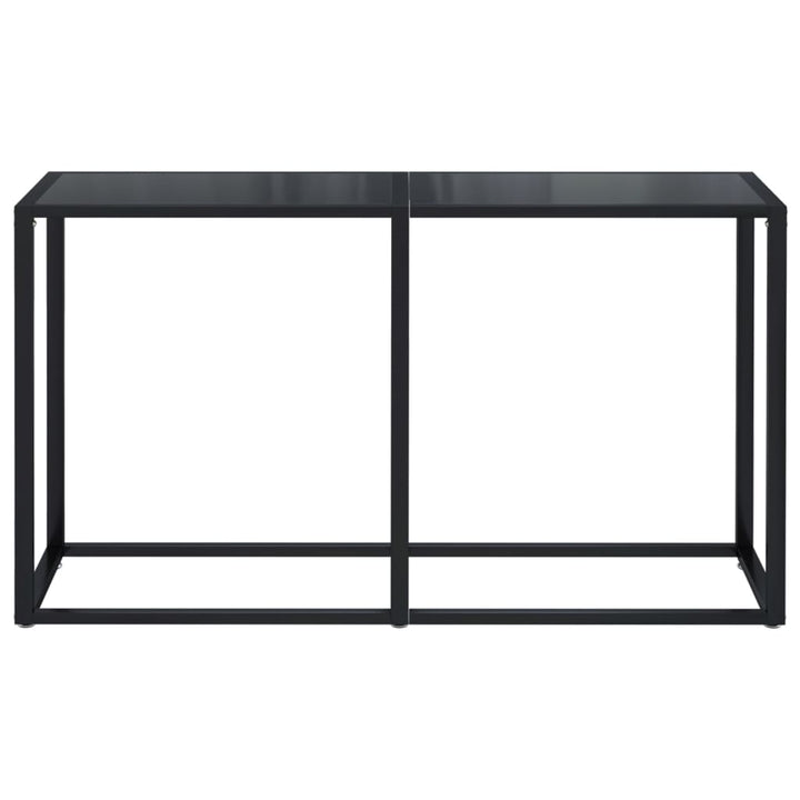 Wandtafel 140x35x75,5 cm gehard glas zwart