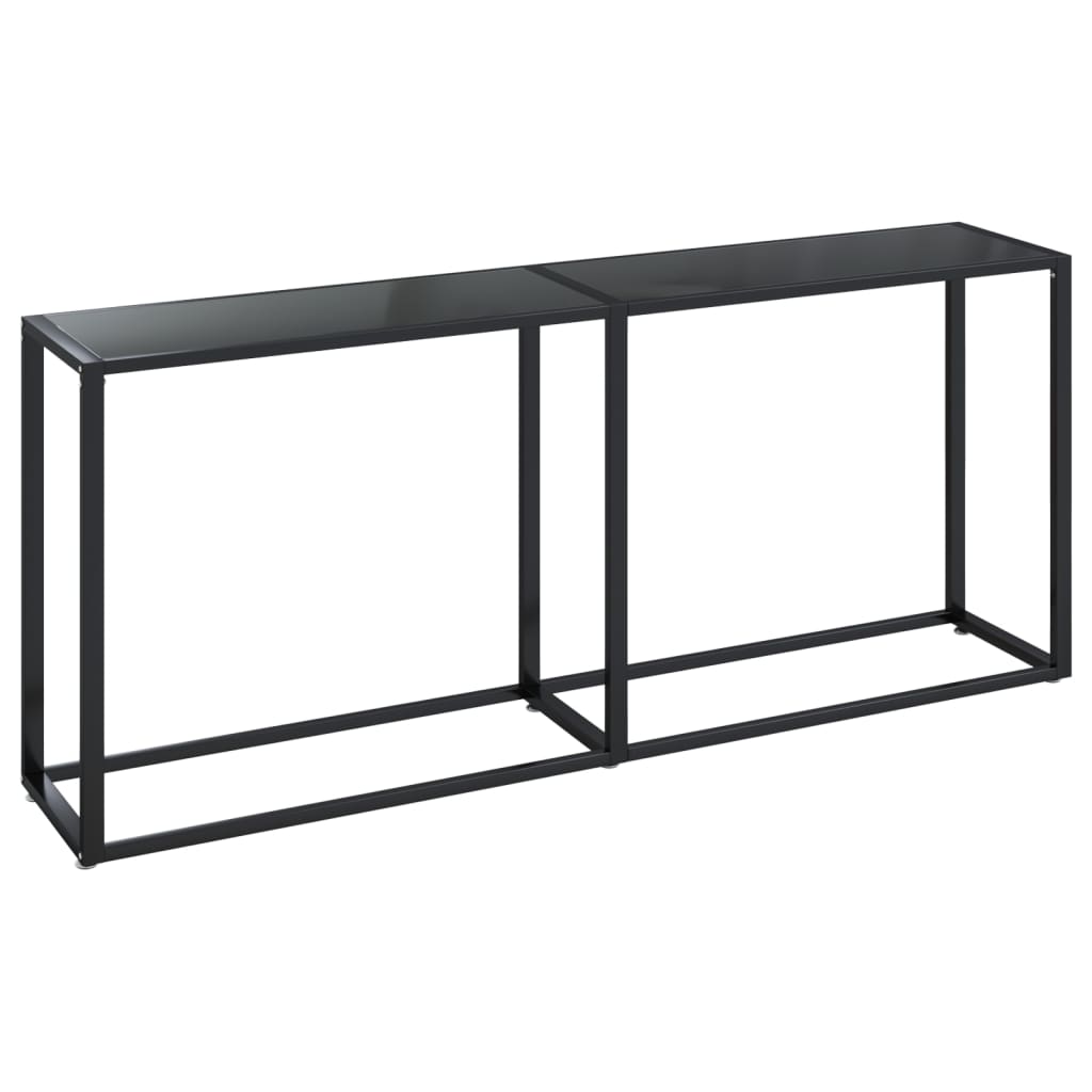 Wandtafel 180x35x75,5 cm gehard glas zwart