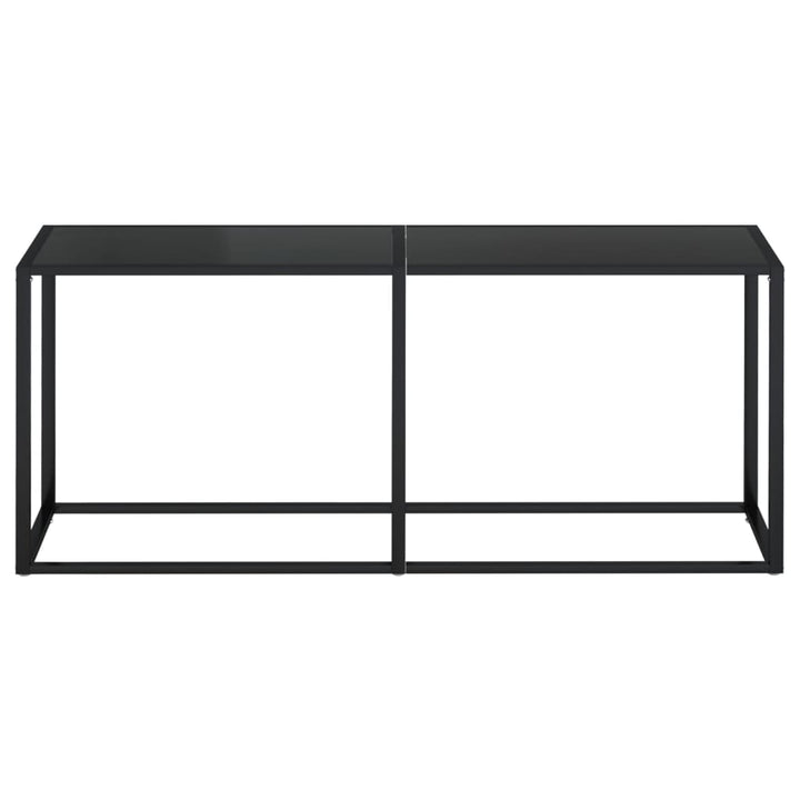 Wandtafel 180x35x75,5 cm gehard glas zwart