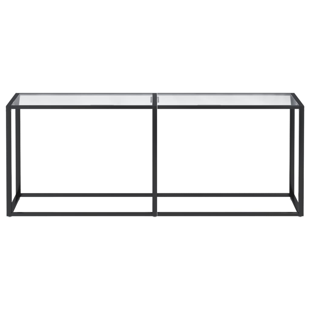 Wandtafel 200x35x75,5 cm gehard glas transparant