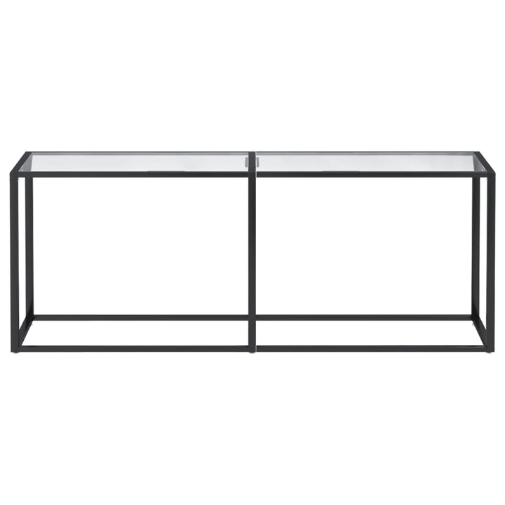 Wandtafel 200x35x75,5 cm gehard glas transparant