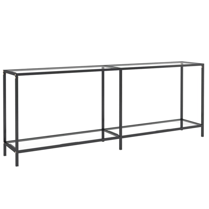 Wandtafel 200x35x75,5 cm gehard glas transparant