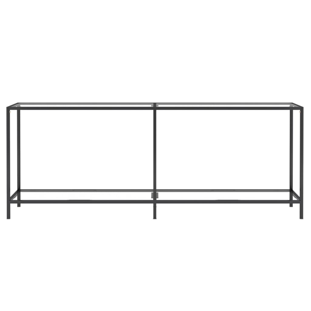 Wandtafel 200x35x75,5 cm gehard glas transparant