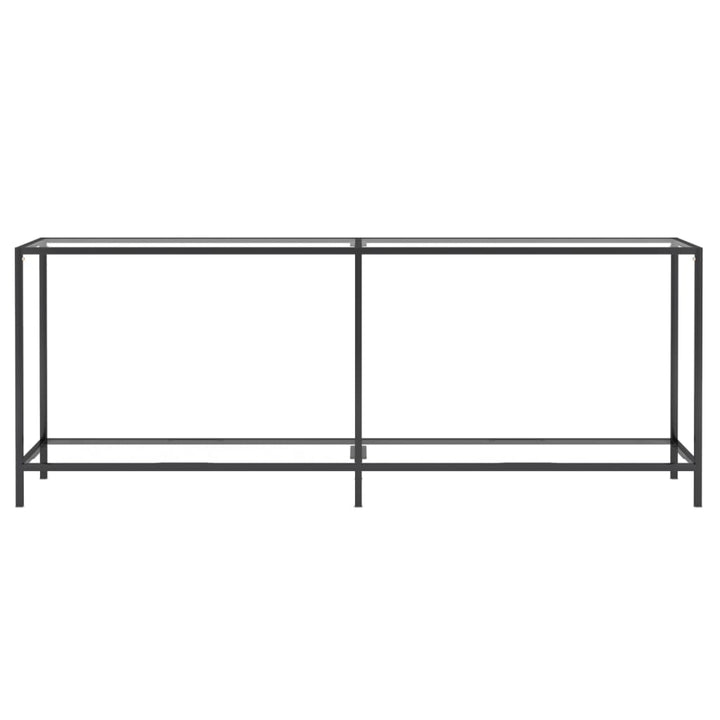 Wandtafel 200x35x75,5 cm gehard glas transparant