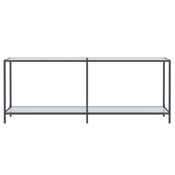 Wandtafel 200x35x75,5 cm gehard glas wit