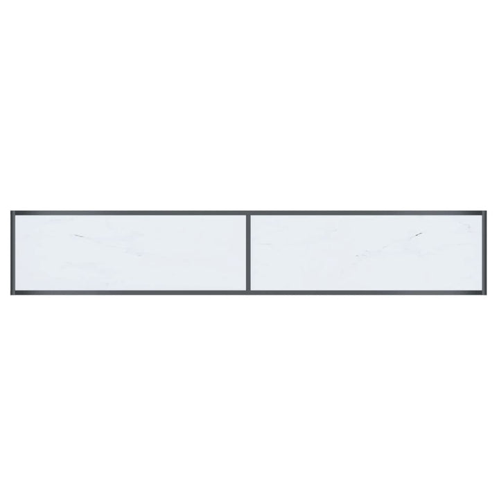 Wandtafel 200x35x75,5 cm gehard glas wit