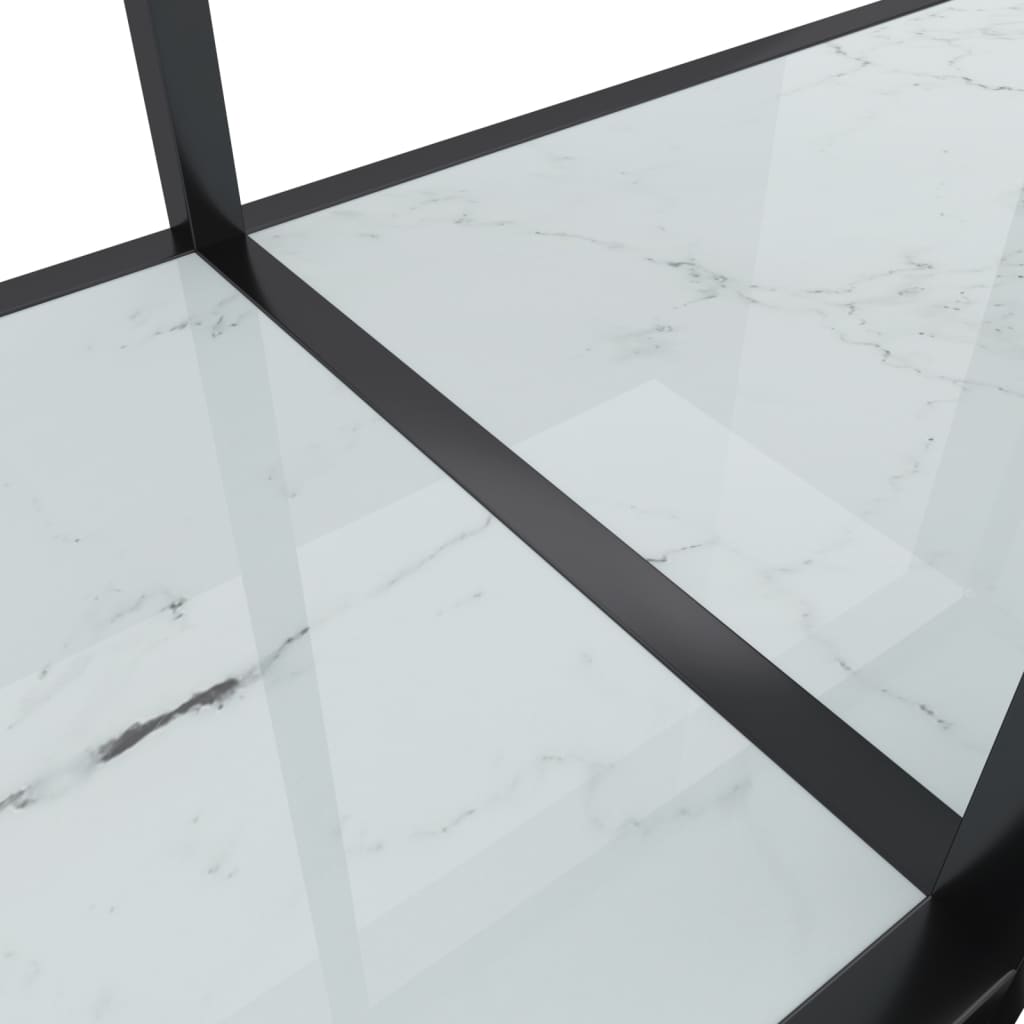 Wandtafel 200x35x75,5 cm gehard glas wit