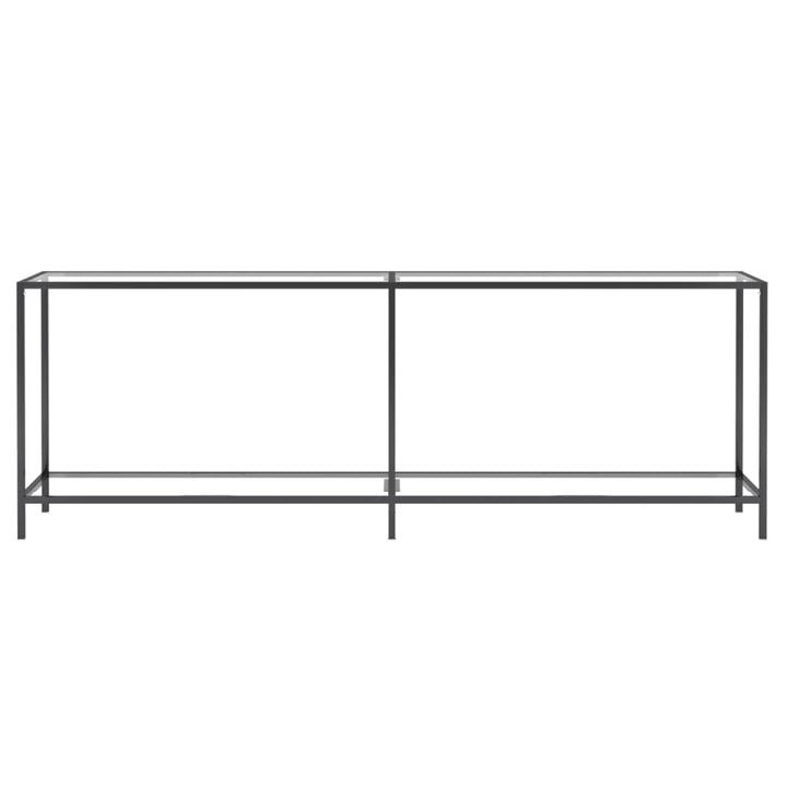 Wandtafel 220x35x75,5 cm gehard glas transparant