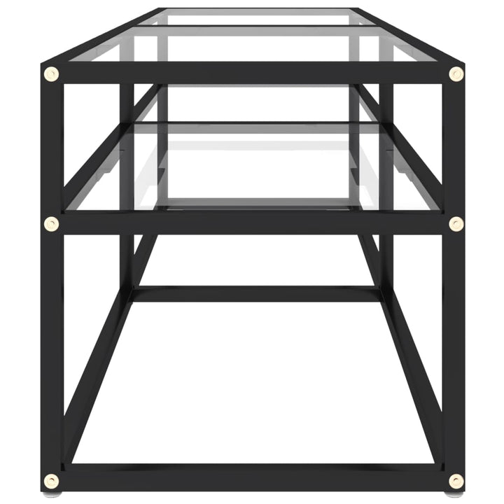 Tv-meubel 140x40x40,5 cm gehard glas transparant