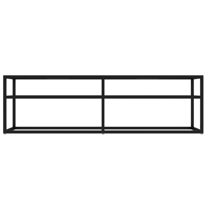 Tv-meubel 140x40x40,5 cm gehard glas zwart