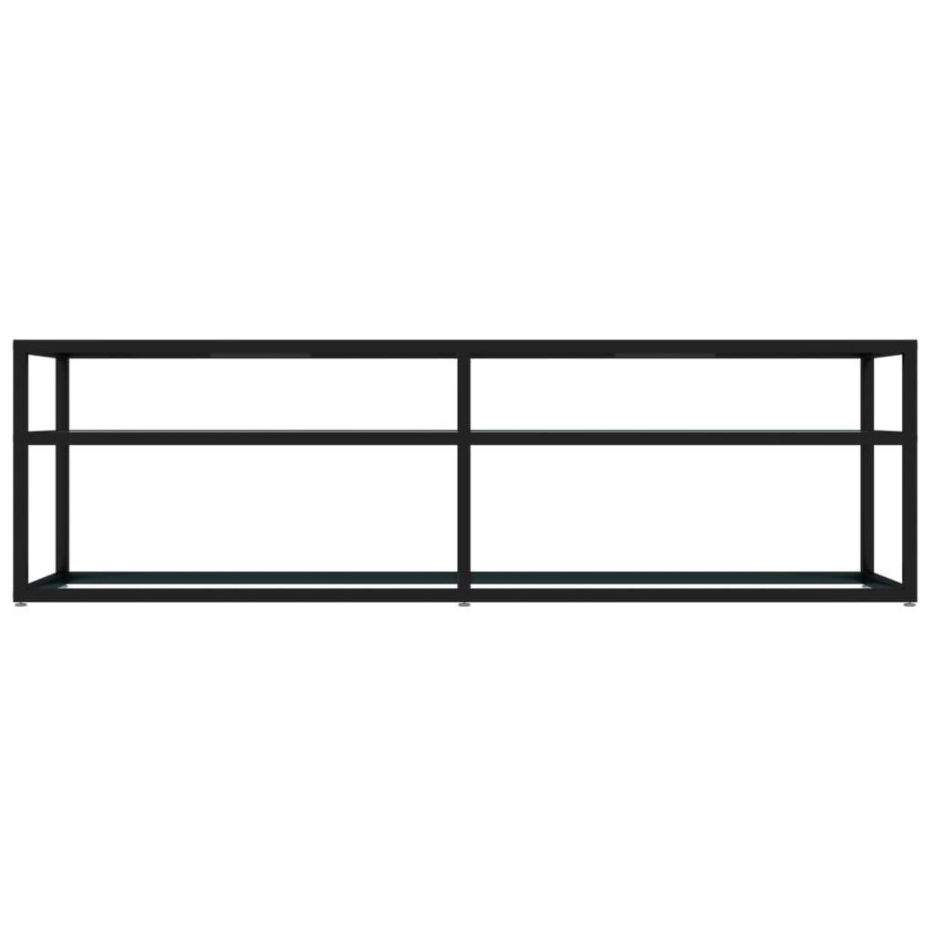 Tv-meubel 140x40x40,5 cm gehard glas witmarmerkleurig