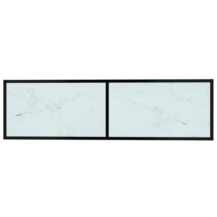 Tv-meubel 140x40x40,5 cm gehard glas witmarmerkleurig