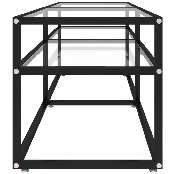 Tv-meubel 160x40x40,5 cm gehard glas transparant