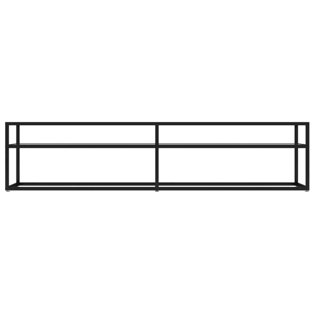 Tv-meubel 180x40x40,5 cm gehard glas transparant