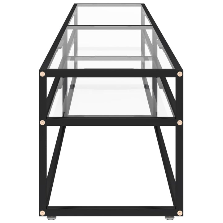 Tv-meubel 180x40x40,5 cm gehard glas transparant