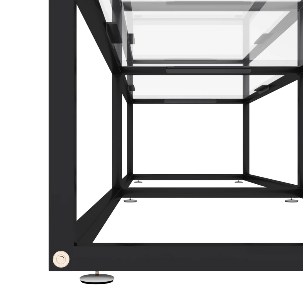 Tv-meubel 180x40x40,5 cm gehard glas transparant