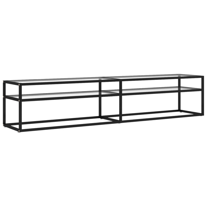 Tv-meubel 200x40x40,5 cm gehard glas transparant