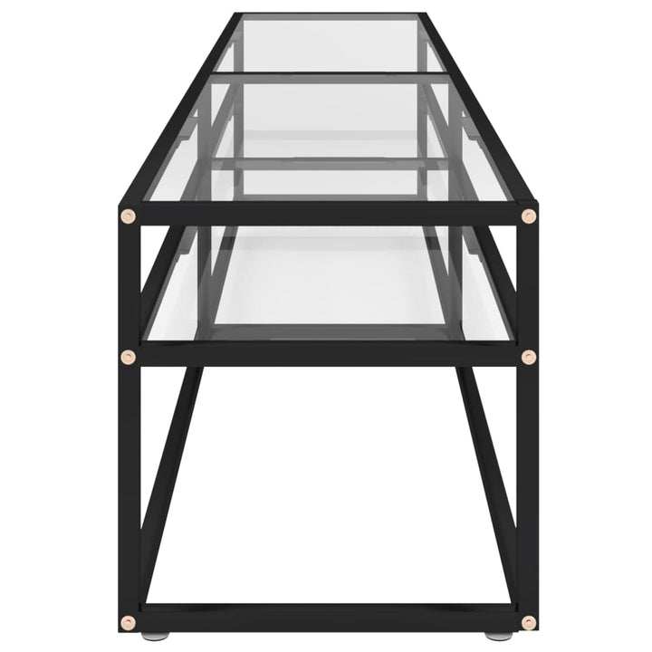 Tv-meubel 200x40x40,5 cm gehard glas transparant