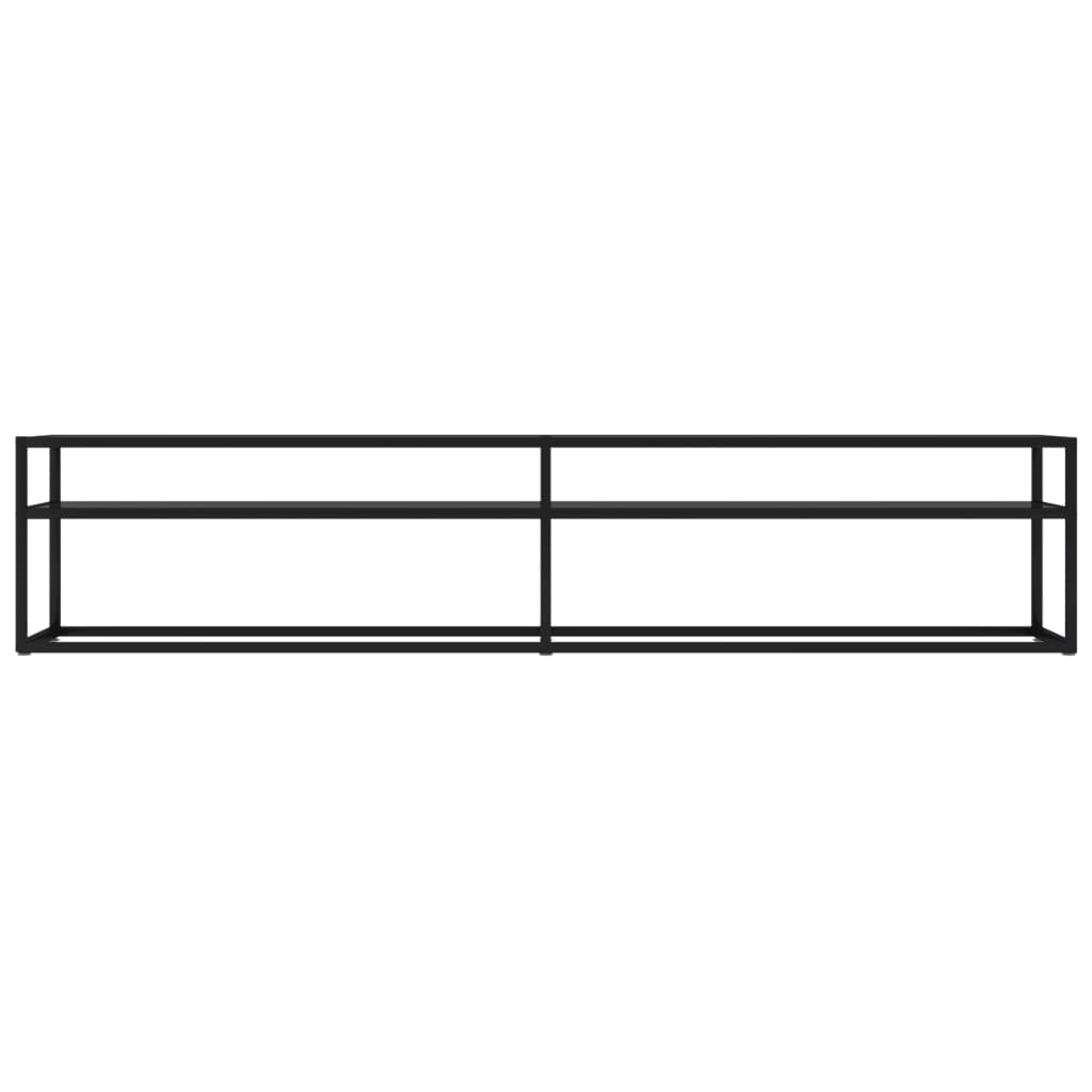 Tv-meubel 200x40x40,5 cm gehard glas zwart