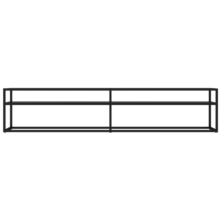 Tv-meubel 200x40x40,5 cm gehard glas zwart