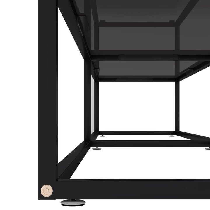 Tv-meubel 200x40x40,5 cm gehard glas zwart