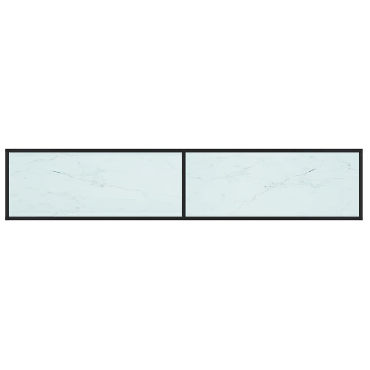 Tv-meubel 200x40x40,5 cm gehard glas witmarmerkleurig