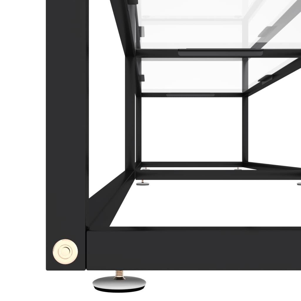 Tv-meubel 220x40x40,5 cm gehard glas transparant