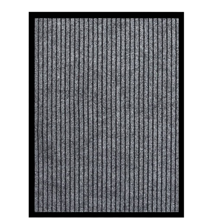 Deurmat 60x80 cm gestreept grijs