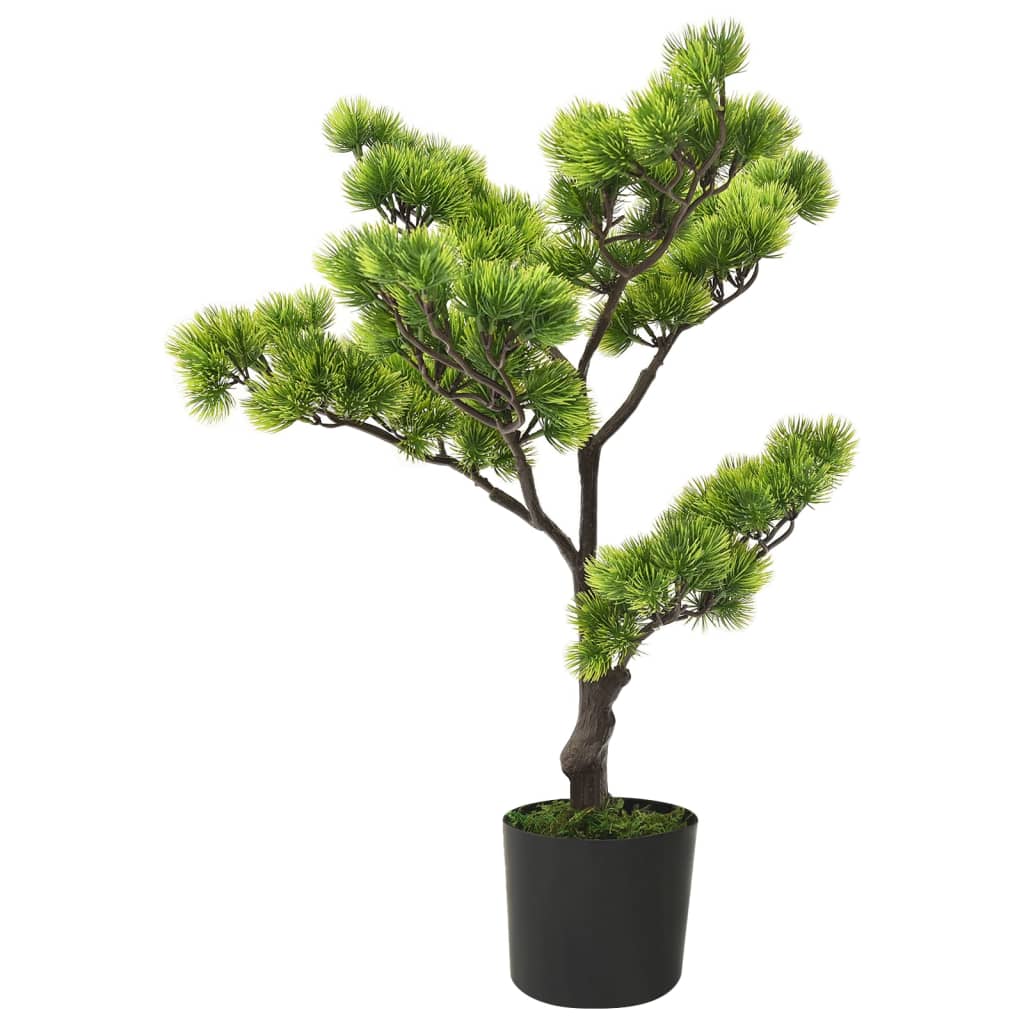 Kunstplant met pot pinus bonsai 60 cm groen