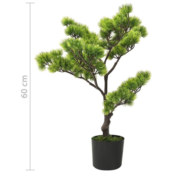 Kunstplant met pot pinus bonsai 60 cm groen