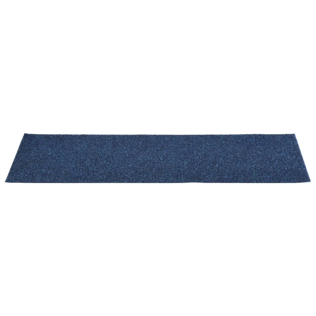 15 st Trapmatten zelfklevend rechthoekig 76x20 cm blauw