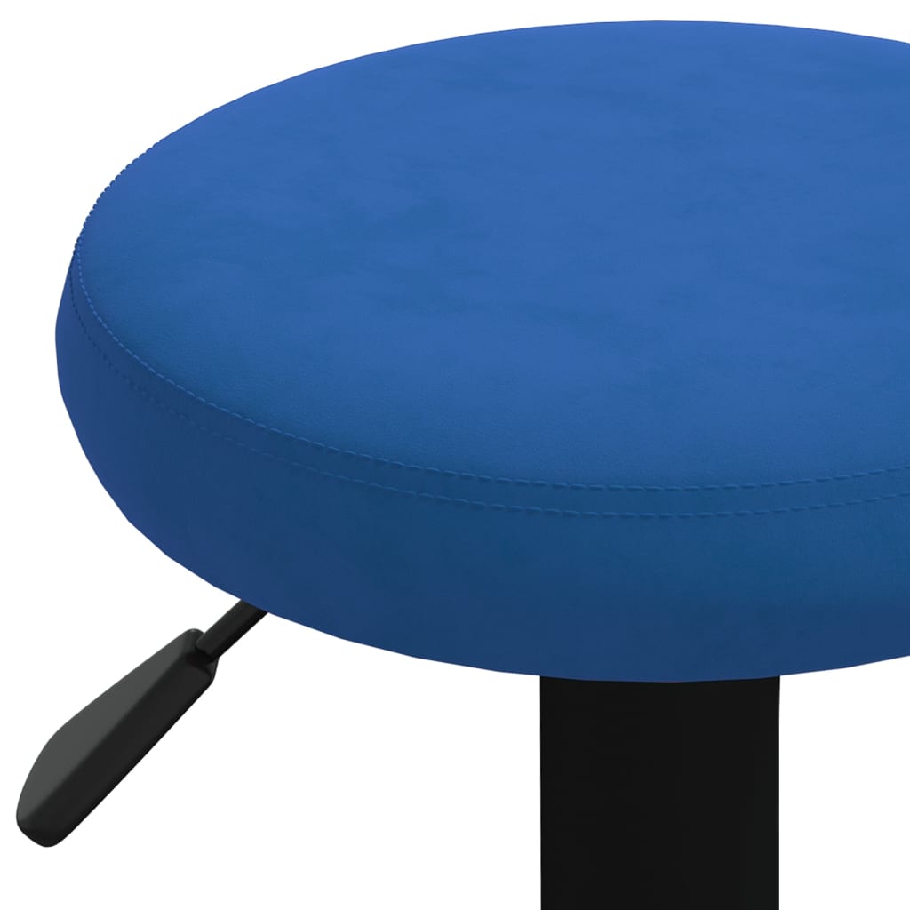 Barkrukken 2 st fluweel blauw