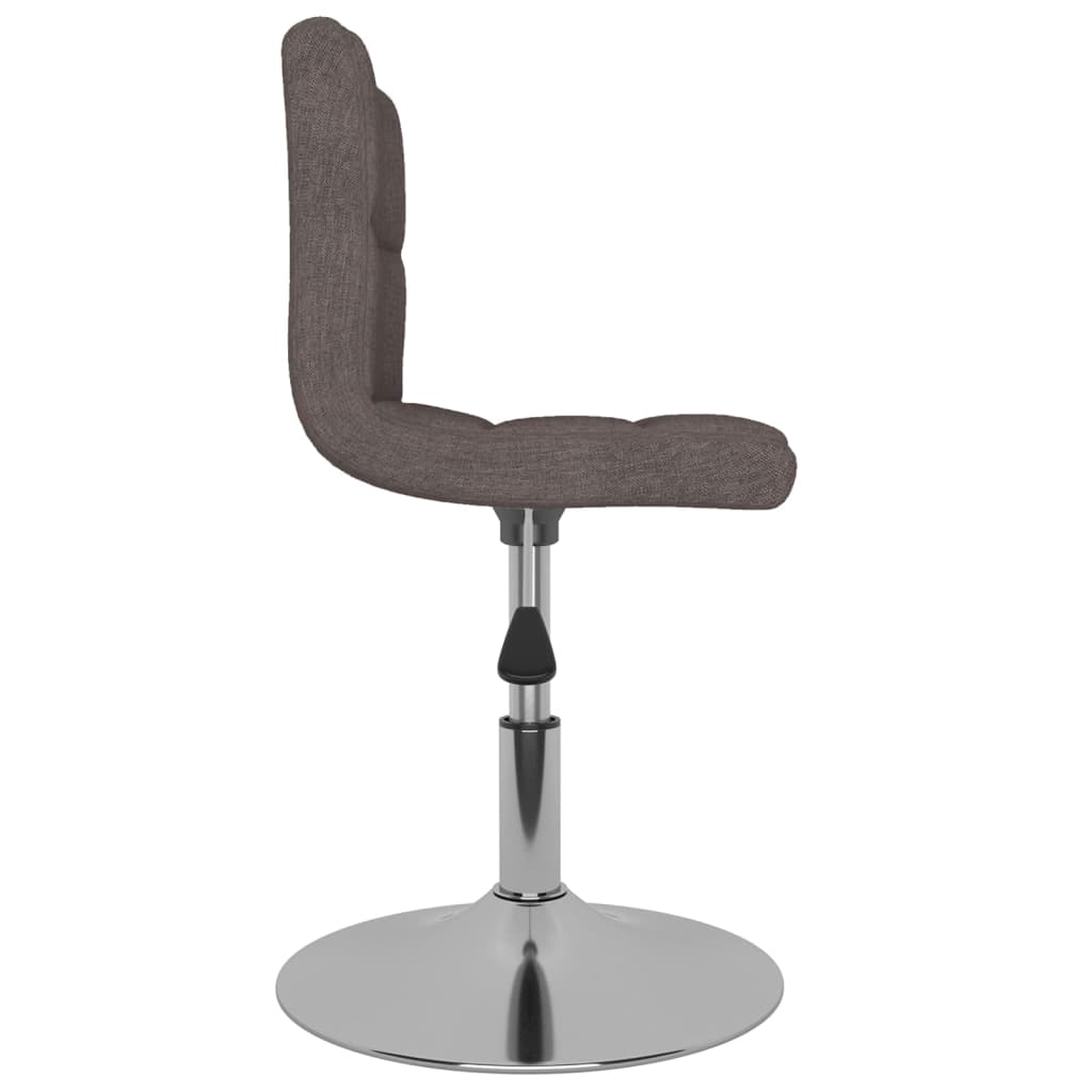 Eetkamerstoelen draaibaar 2 st stof taupe